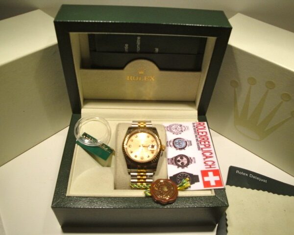 Rolex replica datejust acciaio oro brillanti orologio replica imitazione
