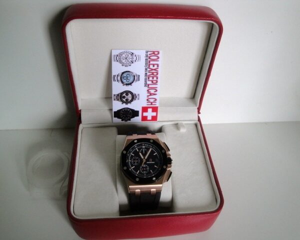 Audemars Piguet replica offshore new gommino black dial crono caucciù rose gold