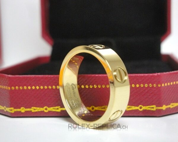 Cartier replica anello love yellow gold con kit completo